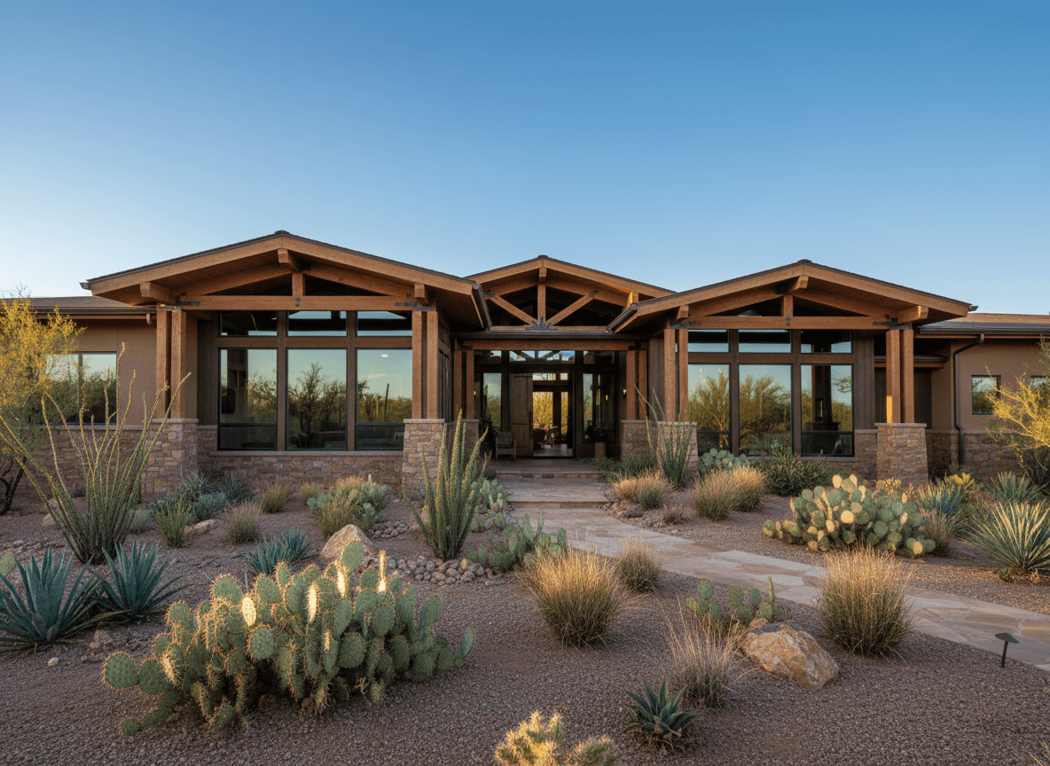 Completed residential home showcasing quality framing